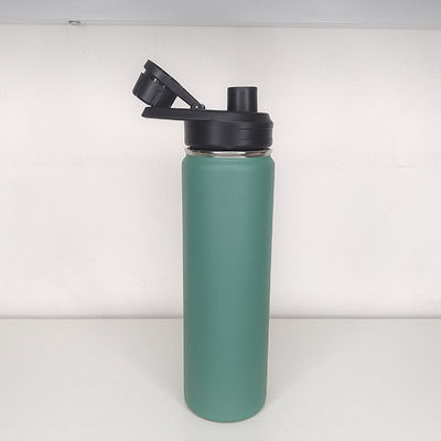 304 Edelstahl Gerade Tasse Wasserflasche mit Bild Gerade Trinkdeckel 650ml