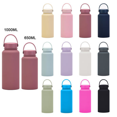 Vakuumisolierte Gerade Tasse 304 Edelstahl Wasserflasche mit farbenfrohem Design
