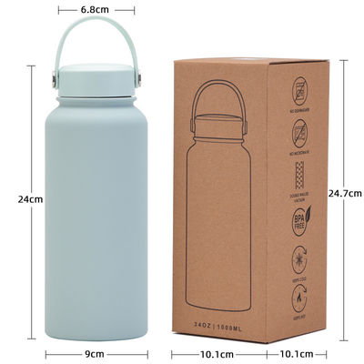 Isolierte Wasserflasche aus Edelstahl mit hoher Kapazität und Wärmedämmung