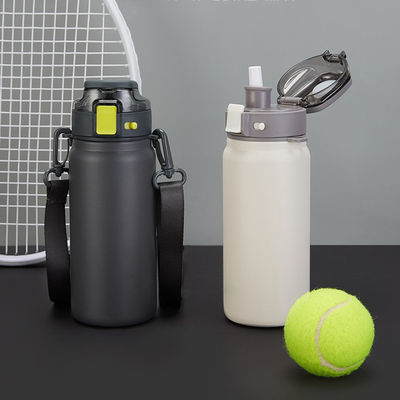 Sport 2023 Vakuum isolierte Wasserflasche mit 2 Deckeln aus 304 Edelstahl