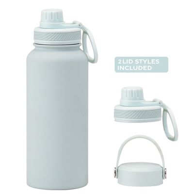 1 Liter Edelstahl-Wasserflaschen mit Griff und hervorragender Vakuumflasche aus Kunststoff