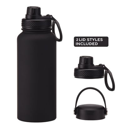 1 Liter Edelstahl-Wasserflaschen mit Griff und hervorragender Vakuumflasche aus Kunststoff