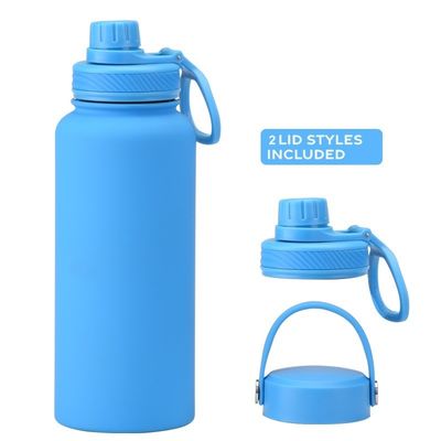 1 Liter Edelstahl-Wasserflaschen mit Griff und hervorragender Vakuumflasche aus Kunststoff
