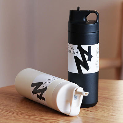 Außen Camping Gerade Tasse Doppelwand Edelstahl Vakuum-Wasser-Tumbler mit Stroh