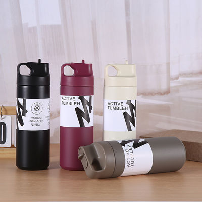 Wasserflasche mit doppelter Wand 550 ml Kapazität Isolierflaschen mit Handgriff