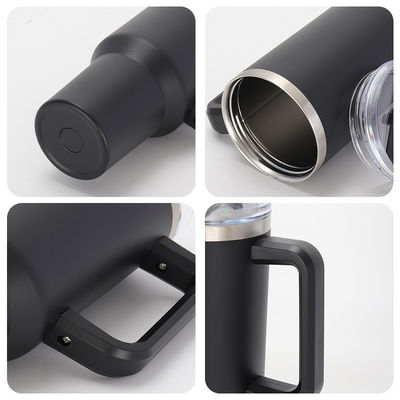 Custom Tumbler Cup Logo Stahl Vakuum Isolierte 40oz Kaffeetasse mit Griff für die Reise