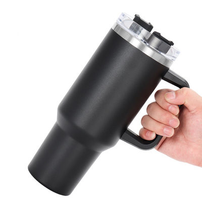 Custom Tumbler Cup Logo Stahl Vakuum Isolierte 40oz Kaffeetasse mit Griff für die Reise