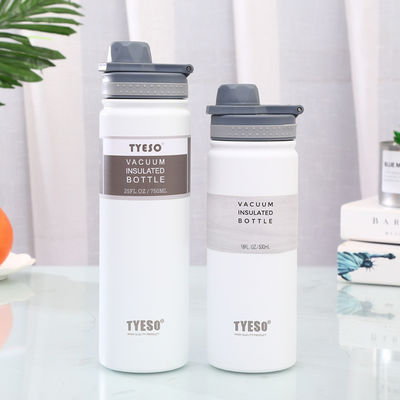 Sport Design Style 750 ml gerade Tasse Edelstahl Wasserflasche mit breitem Mund