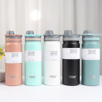 Außenreisen Edelstahl-Wasserflasche Flip-Top-Deckel und breite Munddämmung für die Produktion