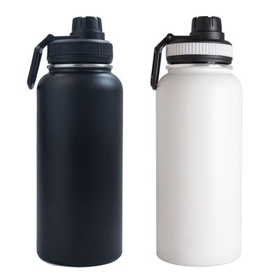 32oz Doppelwand Flasche aus Edelstahl Sportflasche mit Griff Deckel Vakuum Wasserflasche