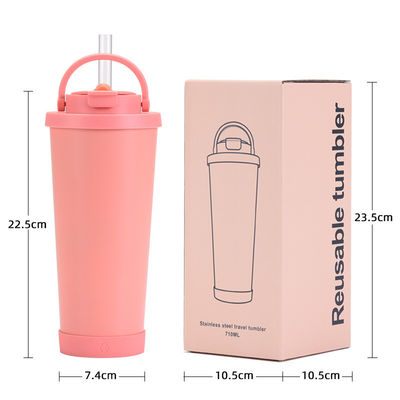 Einpassendes Logo Akzeptable Edelstahl Vakuum-Tumbler mit Deckel und Reisestroh-Tasse