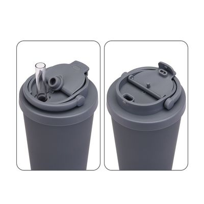 Einpassendes Logo Akzeptable Edelstahl Vakuum-Tumbler mit Deckel und Reisestroh-Tasse