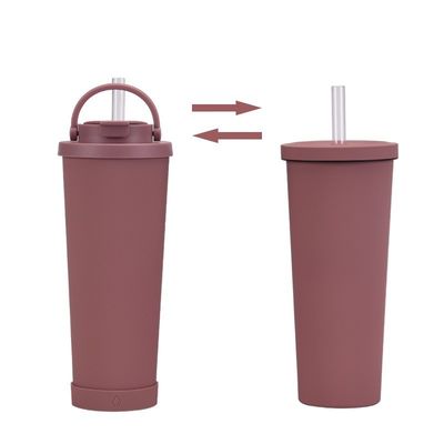 Einpassendes Logo Akzeptable Edelstahl Vakuum-Tumbler mit Deckel und Reisestroh-Tasse