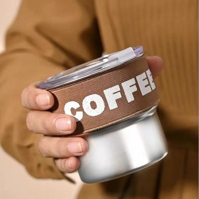 Kreatives Design 304 Edelstahl Kaffeetasse 400ml für Frauen Bürogeschenk