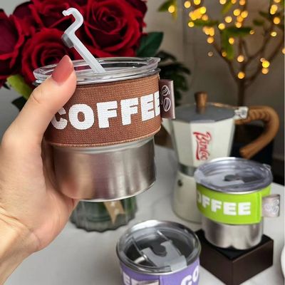 Kreatives Design 304 Edelstahl Kaffeetasse 400ml für Frauen Bürogeschenk