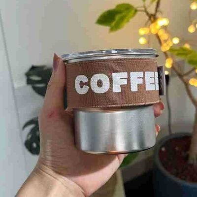 High-Appearance 304 Edelstahl Kaffeetasse mit Deckel tragbar und kompakt
