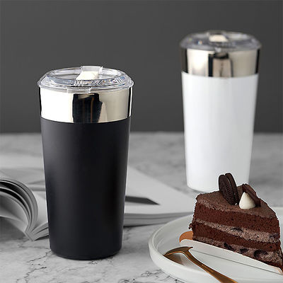 Custom Logo Nicht rutschende 304 Vintage Matte Schwarze Kaffeetasse Edelstahl Reisekuppe für 2023