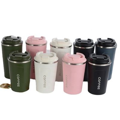 304 Innen und 201 Außen Edelstahl Wasserflasche Kaffeeflasche mit Deckel 350ml
