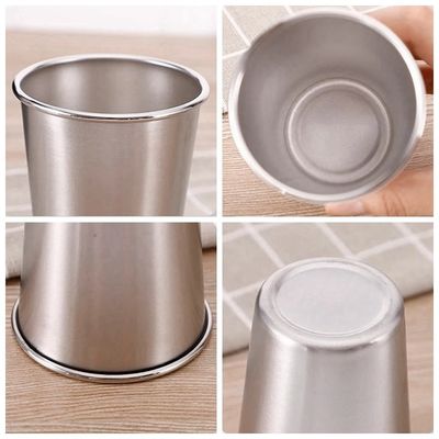 170ML 330ML 500ML Edelstahl Bierbecher Tragbare Campingwasserbecher mit Lederkoffer