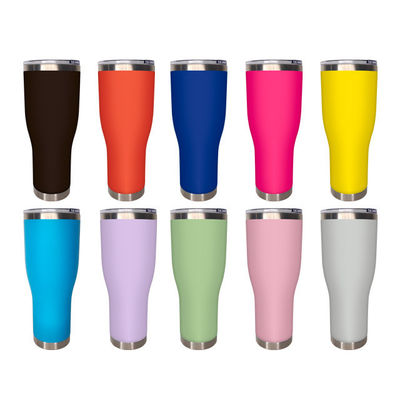 Country Design 40 Oz Taille Typ Auto Stroh Tumbler mit Griff Edelstahl Becher