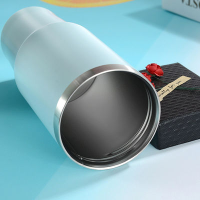 Maßgeschneiderte Reisemug und natürliche gesunde Edelstahl Vakuum-Kaffee-Tumbler mit Stroh