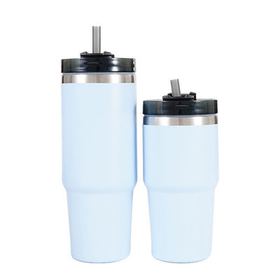 Maßgeschneiderte Reisemug und natürliche gesunde Edelstahl Vakuum-Kaffee-Tumbler mit Stroh