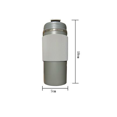 OFFICE CUP 450 ml Doppelwand-Edelstahl-Reise-Kaffee-Tasse mit Silikon-Gehäuse