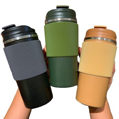 450ml Kapazität Doppelschicht Edelstahl Reise Kaffeetasse Tumbler Tasse für wiederverwendbare