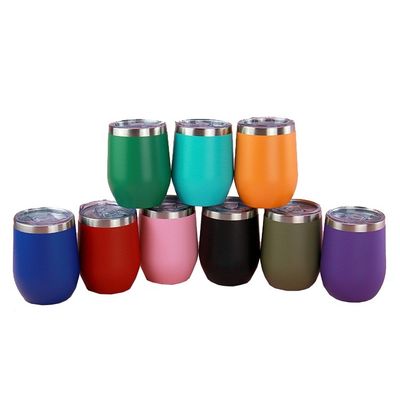 Edelstahl-Eierwein-Tumbler mit Farbpulverbeschichtung und Doppelwanddämmung
