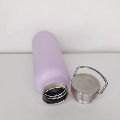 PP-Food-Grade-Deckel 500 ml aus Edelstahl doppelt isolierte Sport-Wasserflasche für Camping