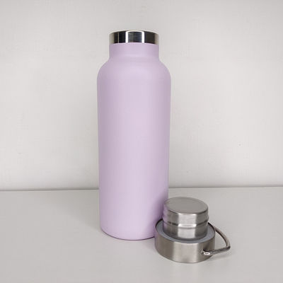 PP-Food-Grade-Deckel 500 ml aus Edelstahl doppelt isolierte Sport-Wasserflasche für Camping