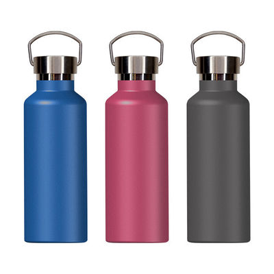 PP-Food-Grade-Deckel 500 ml aus Edelstahl doppelt isolierte Sport-Wasserflasche für Camping