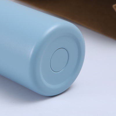 Individuelles Logo Stahl Vakuum Isolierte Reise Kaffeebecher Wasserflasche mit Griff und Deckel