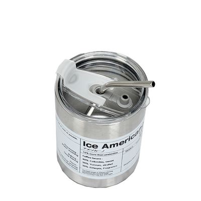 320 ml/600 ml Doppelwand Vakuum Isolierter Edelstahlbehälter mit Strohkaffeebecher