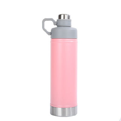Sport im Freien Reisen Wasserflasche Sliver Edelstahl Flaschen Fitnessstudio Vakuumthermos