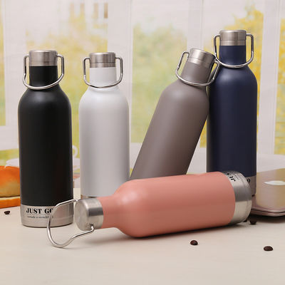Heim und Sport Geschenk 500ml Edelstahl Gummi Matte Farbe Doppelwand Thermoflasche mit individueller Farbe