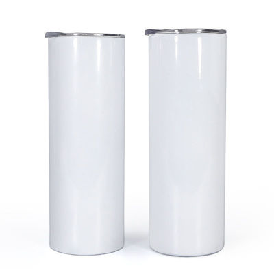 20oz 30oz Straight Skinny Sublimation Tumbler mit Schraube auf Deckel und Strohbecher fürs Campen