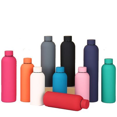 750 ml Doppelwand-Flasche mit kleinem Mund aus Edelstahl, Sportflasche für heißes Wasser ohne BPA