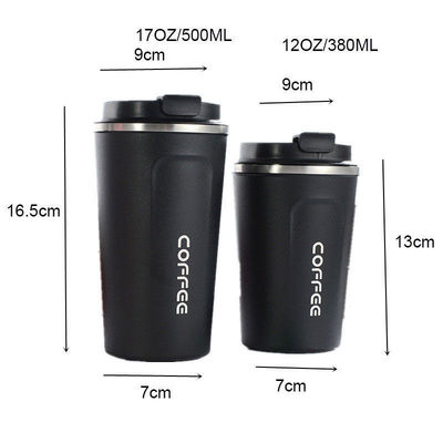 LID 12/17oz Doppelwand 18/8 Thermos Kaffee Vakuum Isolierte Reise Edelstahl Kaffeetasse