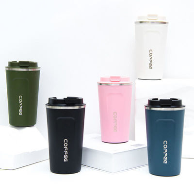LID 12/17oz Doppelwand 18/8 Thermos Kaffee Vakuum Isolierte Reise Edelstahl Kaffeetasse