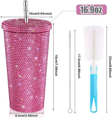 500 ml aus Edelstahl Vakuum isolierte Kaffeeschale mit Deckel Stroh und Stroh