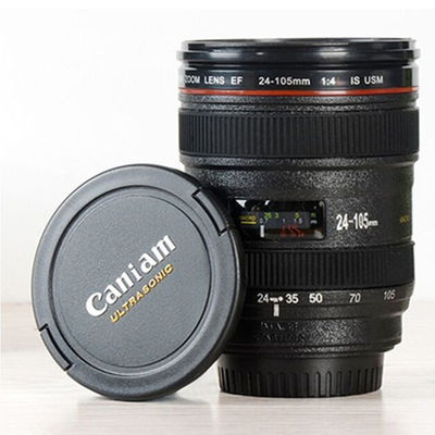 253.4g Doppelwand-Edelstahl-Kamera-Objektiv Kaffeetasse für Fotografie-Enthusiasten