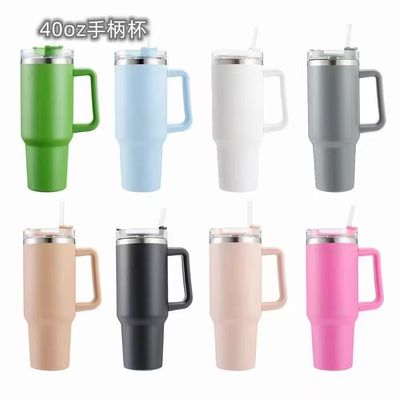 JM-008 Mehrfarbige Pastell-Doppelwand-Wasserflasche aus Edelstahl mit Greifer