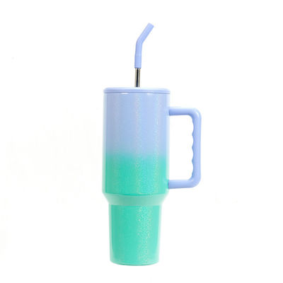 40oz Gradient Rainbow Tumbler Cups mit Stroh nachhaltig und HANDGRIP Zubehör