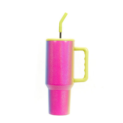 40oz Gradient Rainbow Tumbler Cups mit Stroh nachhaltig und HANDGRIP Zubehör