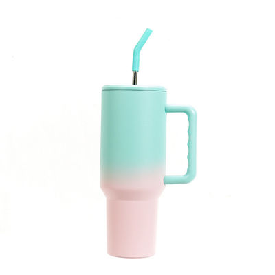 40oz Gradient Rainbow Tumbler Cups mit Stroh nachhaltig und HANDGRIP Zubehör