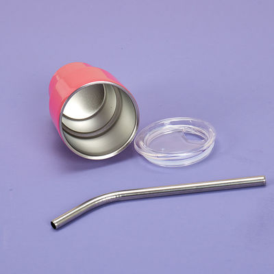 2 Unzen Edelstahl Schuss Glas Tumbler mit Strohdeckel Halten Sie Getränke warm oder kalt 6-12 Stunden