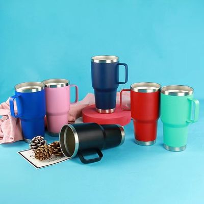 30oz Tumbler mit Handgriff Doppelwand Vakuum isolierte Reisekug ausgestattet und langlebig