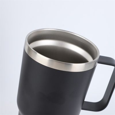 Amerikanischer Stil Edelstahl Doppelwand-Tumbler 10oz Kaffeetasse mit Griff und Deckel