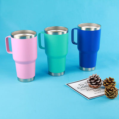 Custom Logo Druck Strohbecher 30oz Tumbler Edelstahl für langlebige Outdoor-Reisen